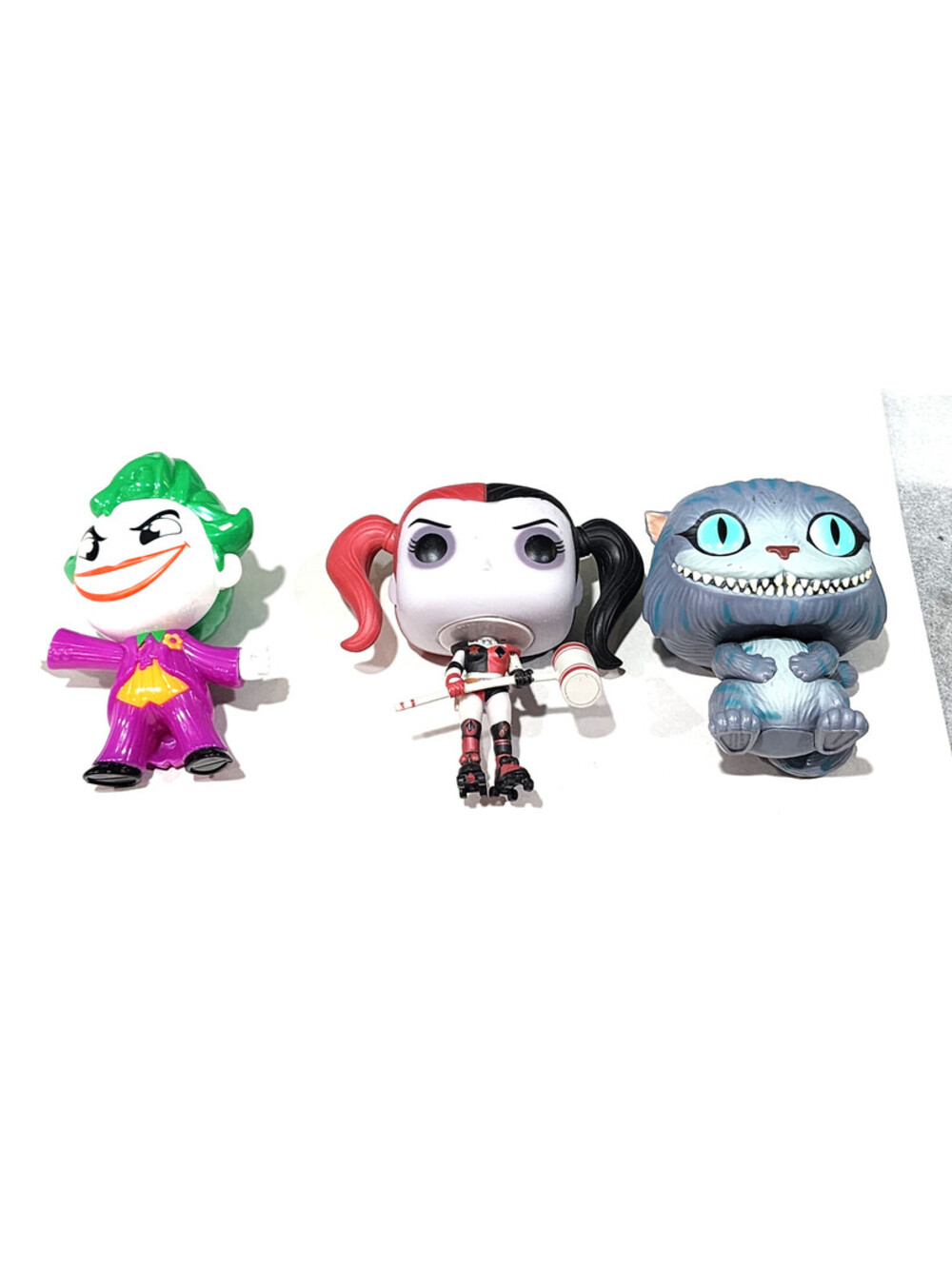 DC Comics Joker Harley Quinn Tim Burton Cheshire Cat Figure Lot Loose